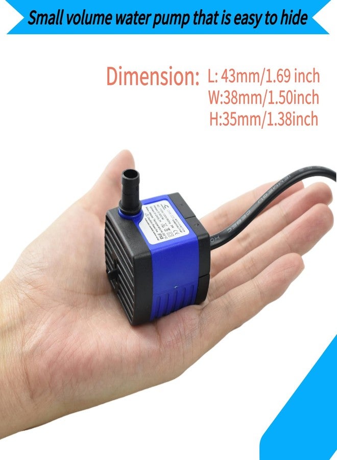 Conquerall CHA-220 240L/H 60GPH AC 110V Submersible Pump 3W Mini Ultra Quiet Water Pump 1.64ft High Lift for Fish Tanks, Small Ponds, Fountains, Water Features, Statues, Hydroponics and Pet Fountains - Image 2